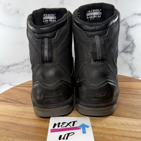 Men’s 12-Icon Patrol 2 Black BOA Waterproof Motorcycle Field Tactical Boots CE - Picture 4 of 10